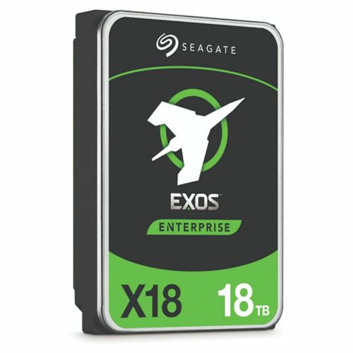 Seagate Exos X18, 18TB, Hard Disk Interno, HDD, SAS, Classe Enterprise, CMR 3,5", Hyperscale SATA 6GB/s, 7.200 RPM, 512e, caching avanzato (ST18000NM000J)