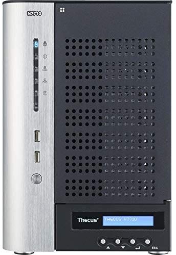 Origin Storage Thecus N7710 Ethernet Torre Nero, Argento NAS Unità RAID da 7 TB, HDD, SSD, Seriale ATA II, Serial ATA III, 1000 GB, 3,5