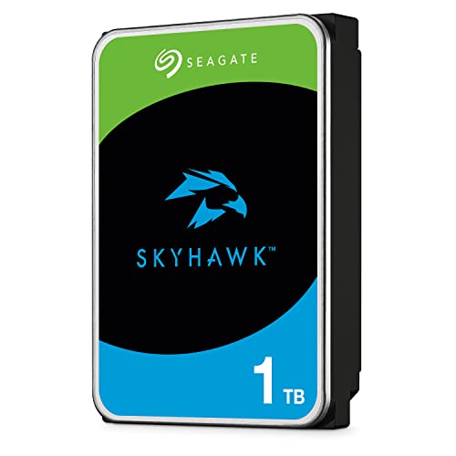 Seagate SkyHawk, 1 TB, Hard Disk Interno per Applicazioni di Sorveglianza, Unità SATA 6 GBit/s, 3.5", Cache 64 MB per Sistemi con Videocamere DVR e NVR, 3 Anni di Servizi Rescue (ST1000VX005)