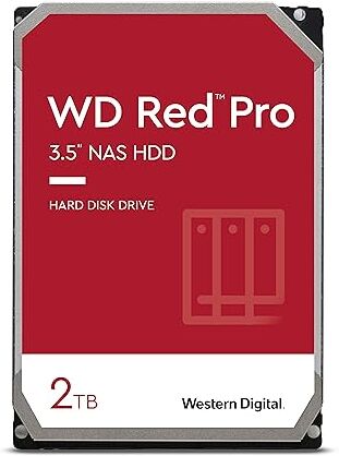 Western Digital Rosso Pro 2TB 3.5" NAS Hard Disk Interno, 7200 RPM, WD2002FFSX