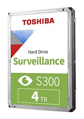 Toshiba Disco rigido interno S300 4TB di sorveglianza da 3,5" CMR SATA 6 Gb/s 5400 RPM 128 MB di cache HDWT140UZSVAR