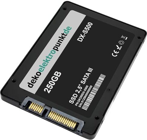 dekoelektropunktde Disco rigido SSD da 250GB adatto per Toshiba Satellite L655D-S5076WH, Ricambio alternativo