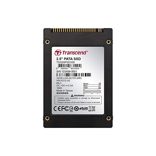 Transcend TS32GPSD330 SSD Interno IDE, MLC, 32 GB, Nero