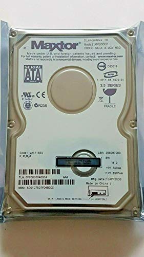 Maxt 200 GB SATA or DiamondMax 10 6V200E0 7200 RPM 8MB 3.5" Hard Disk