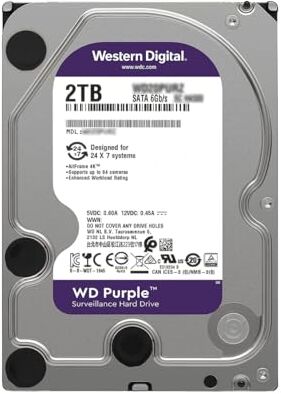 A2ZWORLD Hard Disk di Sorveglianza Interna da 2TB 6GB/s HDD 3,5" SATA, Interno 64 MB Cache, 5400 rpm