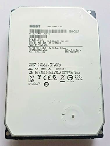 Generic 6 TB SATA-III HUS726060ALA640 7200 RPM 64 MB HDD 3,5" disco rigido interno