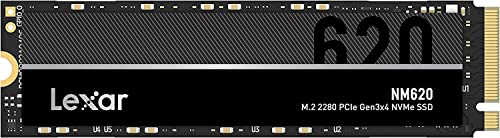 Lexar NM620 SSD 2TB, M.2 2280 PCIe Gen3x4 NVMe 1.4 SSD Interno, Fino a 3500MB/s in Lettura, 3000 MB/s in Scrittura, Disco a Stato Solido per Amanti del PC e dei Videogiochi (LNM620X002T-RNNNG)
