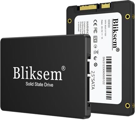 Bliksem SSD 256GB SATA III 6Gb/s 2.5" Unità a Stato Solido Interna, Velocità di Lettura fino a 550MB/sec, Compatibile con Laptop e PC Desktop KD650 (Nero 256GB)