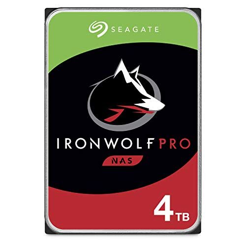 Seagate IronWolf Pro, 4TB, Hard Disk SATA da 6GBit/s, HDD, CMR 3,5" 7.200 RPM, Cache da 128 MB per NAS con Sistema RAID, 3 anni Rescue Services (ST4000NE001)