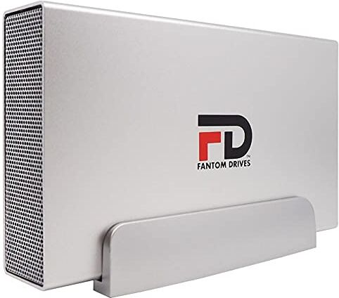 Fantom Drives FD GF3S8000UP-A Hard disk esterno da 8 TB, 7200 giri/min, USB 3.2 Gen 1 (USB 3), custodia in alluminio per Mac, PC, Xbox One e PS4, colore argento