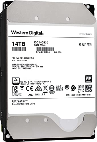 Western Digital Ultrastar DC HC530 (WUH721414ALE6L4) SATA Enterprise HDD 7200 RPM, 14 TB (ricondizionato)