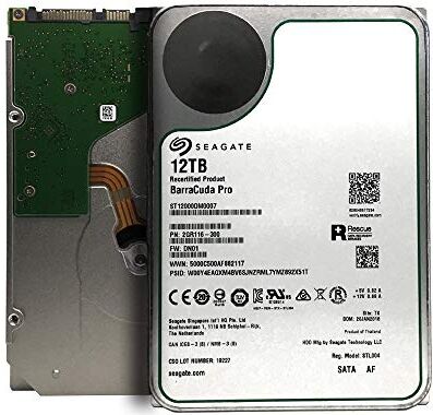 Seagate Disco rigido interno BarraCuda Pro da 12 TB ST12000DM0007 da 3,5" 7.200 giri/min (ricondizionato)