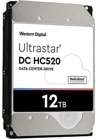 HGST Hard Disk interno WD Ultrastar da 12 TB, DC HC520 HDD, 7,2 K SATA, 6 Gb/s, 256 MB di cache da 3,5 pollici, Helium Data Center, HUH721212ALE600