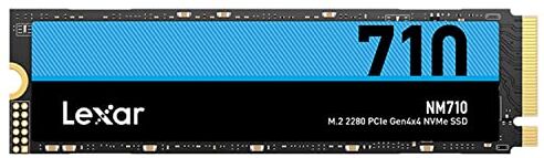 Lexar NM710 SSD 500GB, M.2 2280 PCIe Gen4x4 NVMe SSD Interno, Fino a 5000MB/s in Lettura, 2600MB/s in Scrittura, Disco a Stato Solido per PC, laptop e giocatori (LNM710X500G-RNNNG)