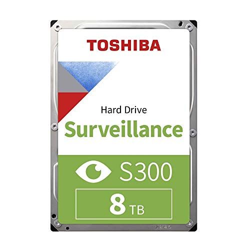 Toshiba 8TB S300 Surveillance HDD 3.5' SATA Internal Hard Drive Supports up to 64 HD cameras at a 180TB/Year workload (HDWT720UZSVA)