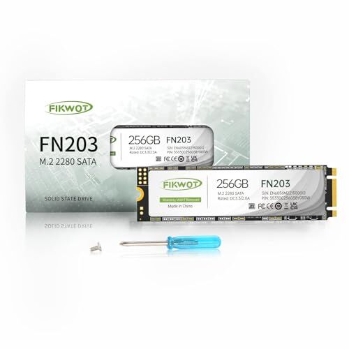 Fikwot FN203 256GB M.2 SATA SSD SLC Cache 3D NAND TLC SATA III 6Gb/s M.2 2280 NGFF Unità a Stato Solido Interna, Fino a 550MB/s, Compatibile con Ultrabook, Tablet PC e Mini PC
