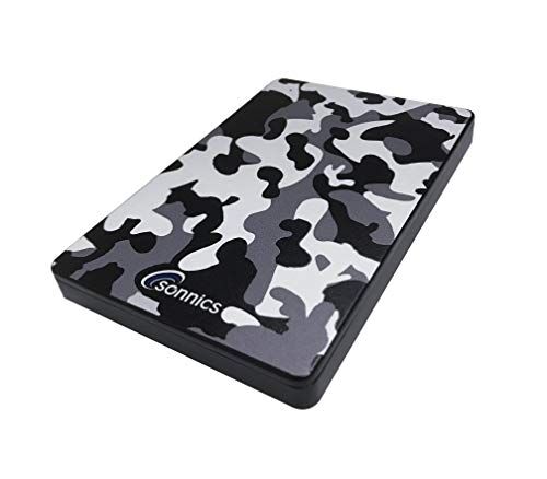 Sonnics 500GB Tipo C USB 3.1 Esterni Portatile Hard-Disk per Finestre PC, Mac, Smart TV, XBOX ONE/Serie X & PS4 /PS5, Grigio Camo