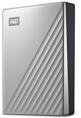 Western Digital 4TB My Passport Ultra HDD portatile USB-C con software per gestione di dispositivi, backup e protezione tramite password funziona con PC, Xbox X, Xbox S, PS4 and PS5 Argento