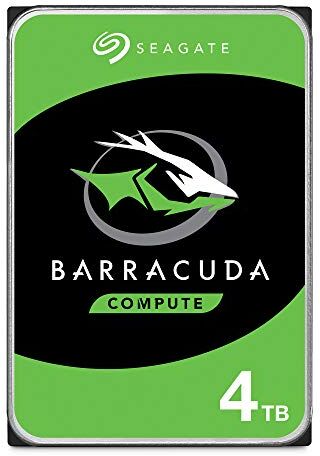 Seagate BarraCuda, 4 TB, Hard Disk Interno, SATA da 6 GBit/s, 3,5", 5400 RPM, Cache da 256 MB per PC Desktop, Pacchetto di Facile Apertura (ST4000DMZ04), Amazon Exclsusivo