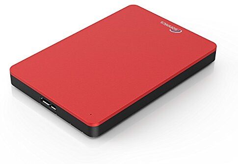 Sonnics 640GB Rosso hard disk esterno portatile USB 3.0 Super velocità di trasferimento per uso con Windows PC, Apple Mac, Xbox One e PS4