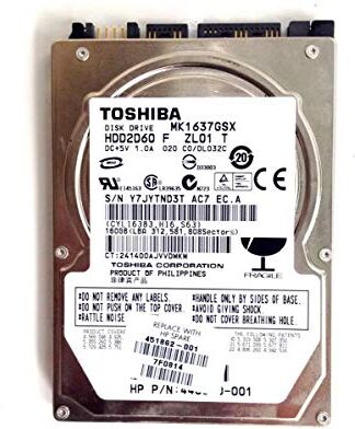 Toshiba 160 Gigabyte Sata Mobile Storage 5400 rpm 8Mb Cache Nudo Drive Rohs