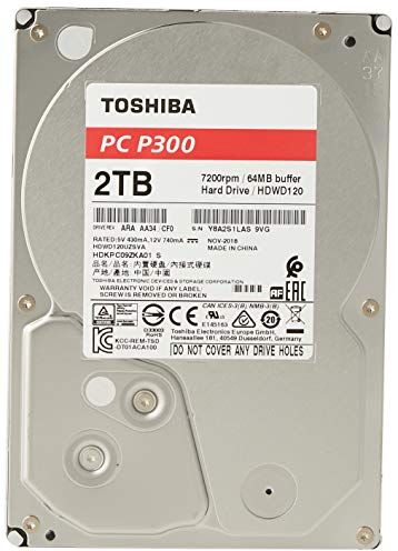 Toshiba P300 Hard Disk Interno, SATA, Kit 2 TB, Argento