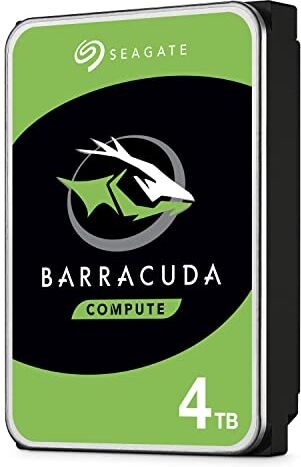 Seagate BarraCuda, 4 TB, Hard Disk Interno, SATA da 6 GBit/s, 3,5", 5400 RPM, Cache da 256 MB per PC Desktop (ST4000DM004)