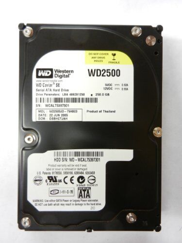 Western Digital Caviar SE Disco rigido SATA da 250 GB (WD2500JD)