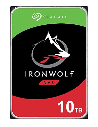 Seagate 10 TB IronWolf NAS 3.5 Inch Hard Drive ST10000VN0008 (SATA 6 Gb/s/256 MB/7200 RPM)