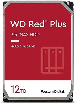 Western Digital Red 12 TB NAS hard disk interno 3.5", 5400 RPM Class, SATA 6 Gb/s, CMR, 256 MB Cache, WD120EFAX