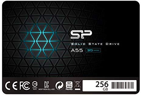 SP Silicon Power Silicon Power SSD 256GB 3D NAND A55 SLC Cache Performance Boost 2.5 Pollici SATA III 7mm (0.28") SSD interno