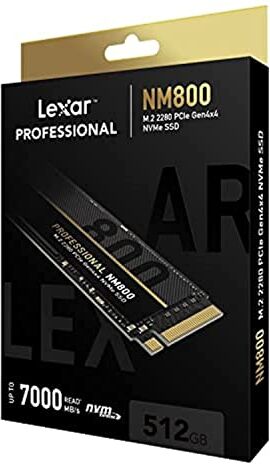 Lexar NM800 512 GB, SSD,PCIe 4.0 x4, NVMe 1.4, M.2 2280