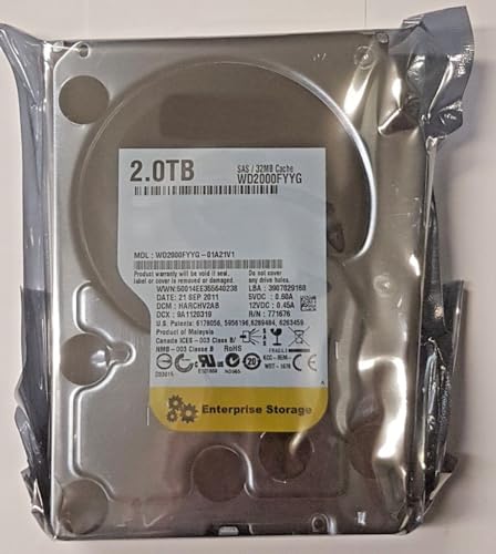 Generic Disco rigido da 2 TB SAS WD2000FYYG-01A21V1 7200rpm 32MB HDD 3,5