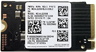 Oemgenuine OEM Samsung MZALQ256B 256GB M.2 PCIe NVME SSD MZALQ256HBJD 42mm 2242 Fattore di forma M Key