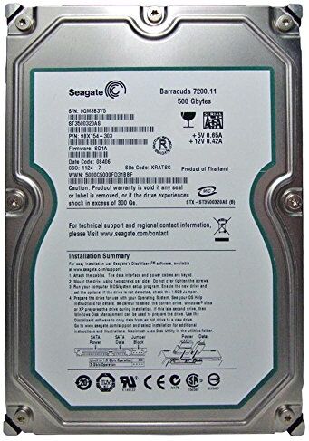 Seagate Barracuda 7200.11 Hard disk OEM ST3500320AS da 500 GB SATA 32 MB