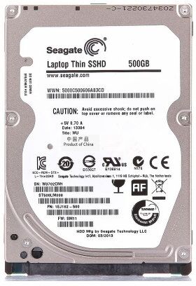 Seagate ST500LM000 Hard disk ibrido, unità ibrida a stato solido SSHD 500 Gb, 5400 rpm, 64 Mb, SATA, 6 Gb/s, 2,5”