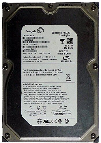 Seagate ST3320820AS Disco rigido Barracuda da 320GB 7200.10 con tecnologia SATA ID10753