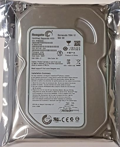 Generic 500 GB SATA ST3500413AS 7200 rpm 16 MB 3.5" Certified Repaired