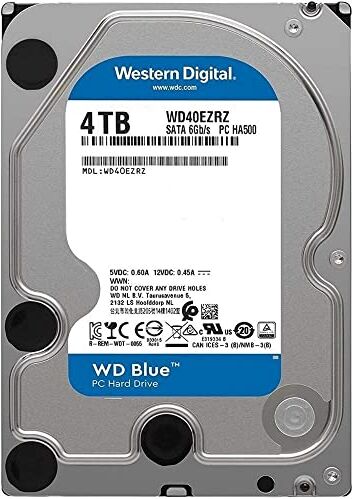 Western Digital WD40EZRZ Blu Hard Disk Desktop da 4 TB, 5400 RPM, SATA 6 GB/s, 64 MB Cache, 3.5