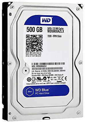 Western Digital Blue WD5000AZLX 500 GB rpm 32 MB Cache SATA III 6.0 GB/s 8,9 cm Internal desktop hard drive [Refurbished]-W/1 anno di garanzia