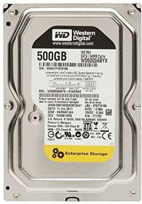 Western Digital 5003ABYX RE4 Hard disk interno da 500 GB, 3,5", 7200 rpm, 64 MB di cache, SATA-III