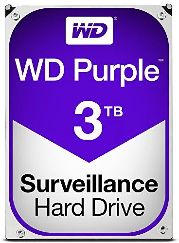 Western Digital Purple HDD Interno 3000 GB, SATA III, 6000 Mbit/s, 5400 rpm, 64 MB, 3.50 Pollici