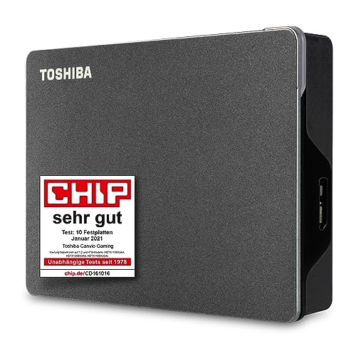 Toshiba 4TB Canvio Gaming Portable External Hard Drive compatible with most PlayStation, Xbox and PC consoles, USB 3.2. Gen 1 Technology, Black (HDTX140EK3CA)