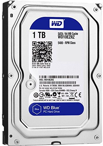 Western Digital 8,9 cm (3,5) 1 TB SATA3 WD10EZRZ 5400 64 MB Blue Intern Bulk