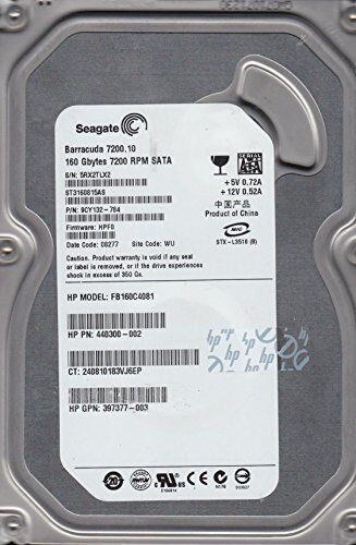 Seagate ST3160815AS, 5RX, WU, PN 9CY132-784, FW HPF0,  160GB SATA 3.5 Hard Drive