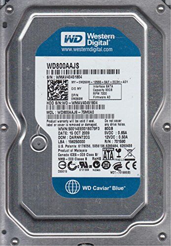 800aajs-75 m0a0, DCM DARNNT2CG, western Digital 80 GB SATA 3.5 hard drive