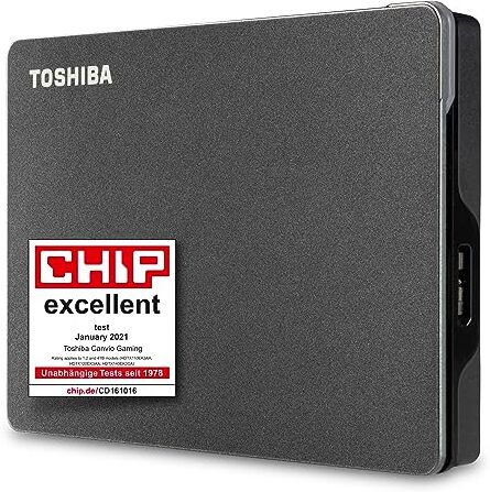 Toshiba 1TB Canvio Gaming Portable External Hard Drive Compatible with Most Playstation, Xbox And PC Consoles, USB 3.2. Gen 1 Technology, Black (HDTX110EK3AA)