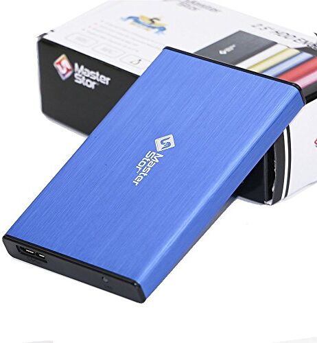 MasterStor 1 anni di garanzia-unità disco rigido esterno USB 3.0 super-veloce 2,5 pollici SATA Laptop Hard disk disco rigido portatile blu (80 GB, 120 GB, 160 GB, 320 GB, 500 GB, 1 TB) (1 TB)