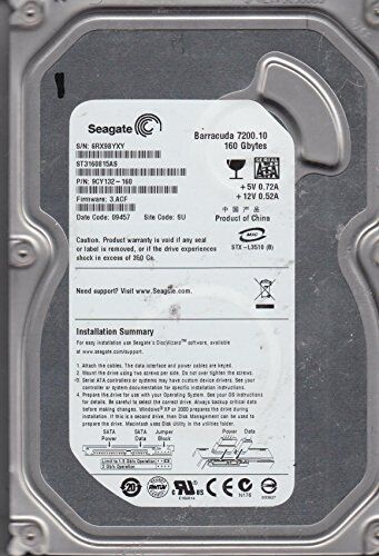 Seagate ST3160815AS – Disco rigido interno da 160 GB, 3.5, 7200 rpm, SATA