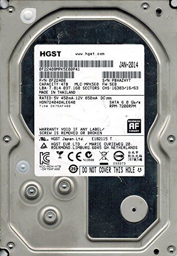 Hitachi Deskstar NAS 7K4000 4TB 3,5' (HDN724040ALE640 / 0F22408) SATA-600 64MB 7200RPM